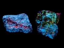 Hydrozincite collected June 1997 by Elizabeth, Franklin Mineral Dump (shortwave UV)