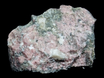 Rhodonite, willemite, calcite - Franklin, New Jersey
