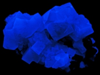 Fluorite, Galena - Rogerley Mine, Frosterley, County Durham, England (longwave UV)