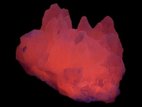 Calcite var. manganocalcite, Idarado Mine, Ouray, Colorado (longwave UV)