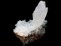 Calcite var. Manganocalcite, Quartz, Pyrite - Huanzala, Peru