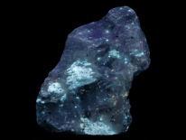 Franklin marble with unidentified fluorescent minerals, Limecrest Quarry, Sparta Township, Sussex Co., New Jersey (shortwave UV)