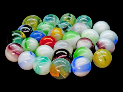 Assorted Fluorescent Marbles