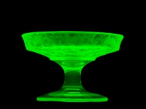 Uranium glass bowl (longwave UV)