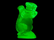 Uranium glass squirrel (longwave UV)