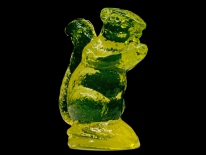 Uranium glass squirrel
