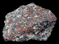 Calcite, willemite, franklinite - Sterling Hill Mine, Ogdensburg, New Jersey