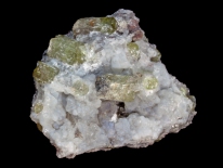 Apatite crystals in zinc ore / chalcedony - Durango, Mexico