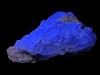 Fluorite - Huanzala Mine, Ancash Department, Peru (longwave UV)