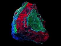 Calcite, Fluorite, Willemite - Black Rock Mine, La Paz County, Arizona (longwave, midrange, shortwave UV)