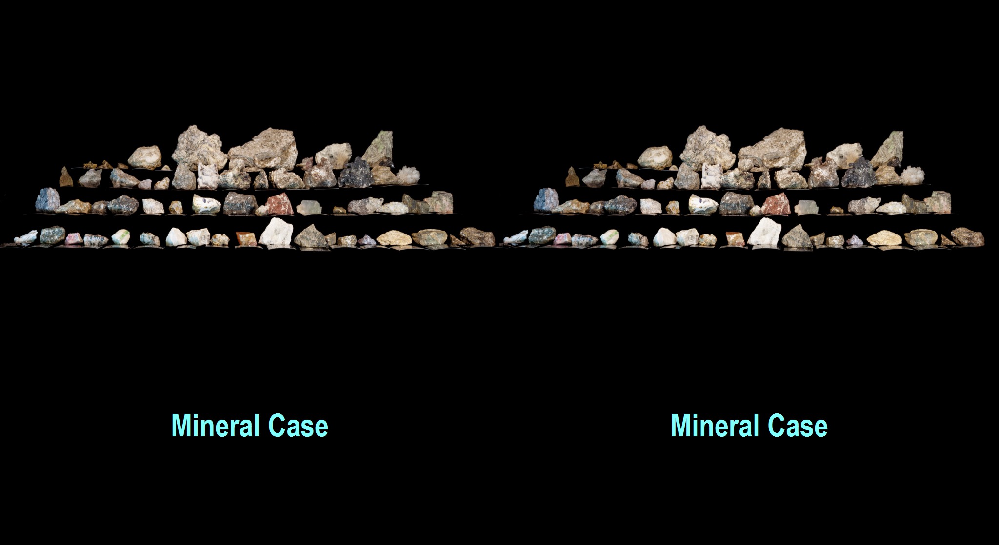 Mineral case under white light
