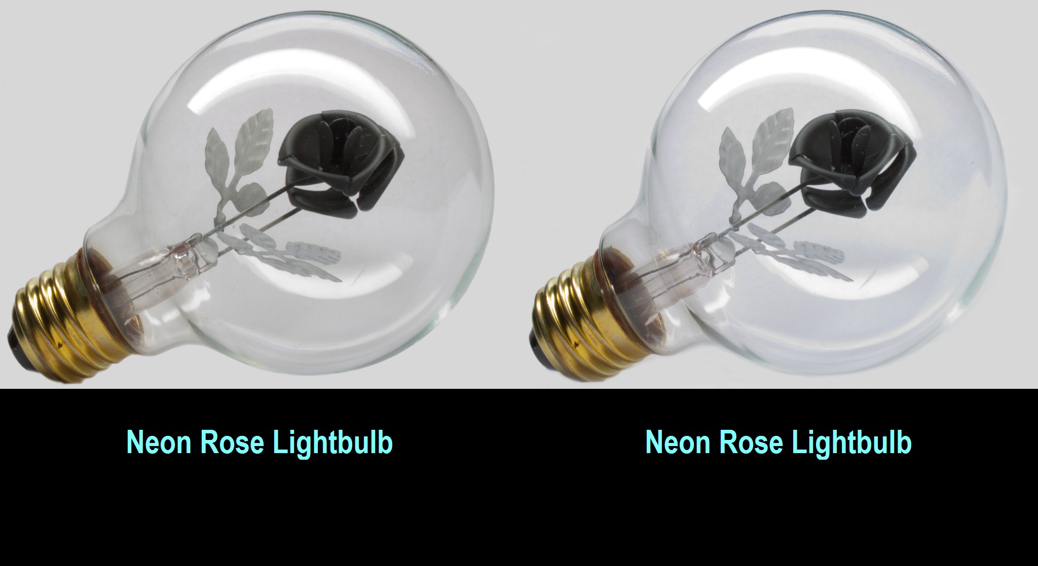 Neon Rose lightbulb