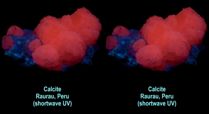 Calcite - Raurau, Peru (shortwave UV)