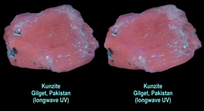 Kunzite - Gilget, Pakistan (longwave UV)