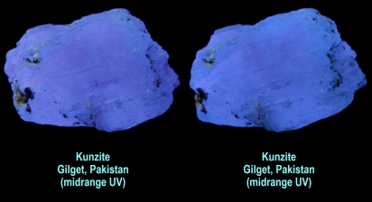 Kunzite - Gilget, Pakistan (midrange UV)