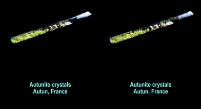 Autunite crystals - Autun, France
