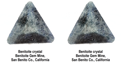 Benitoite crystal - Benitoite Gem Mine, San Benito Co., California