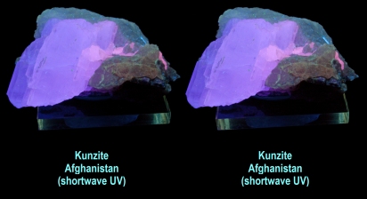 Kunzite - Afghanistan (shortwave UV)