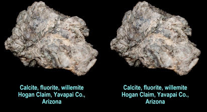 Calcite, fluorite, willemite - Hogan Claim, Yavapai Co., Arizona