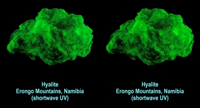Hyalite - Erongo Mountains, Namibia (shortwave UV)