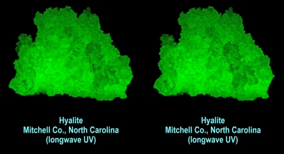 Hyalite - Mitchell Co., NC (longwave UV)