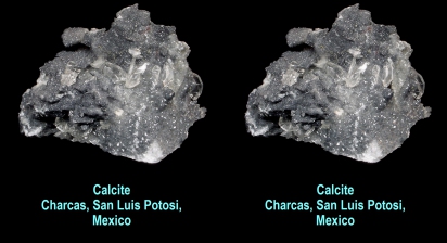Calcite: phantom crystals on matrix - Charcas, San Luis Potosi, Mexico