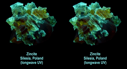 Zincite, Silesia Poland (longwave UV)