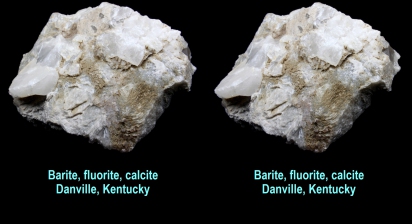 Barite, fluorite, calcite, Danville, KY