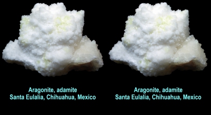 Aragonite, adamite, Santa Eulalia, Chihuahua, Mexico