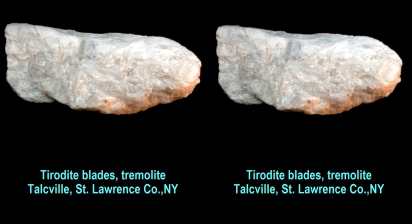 Tirodite blades, tremolite - Talcville, St. Lawrence Co., NY